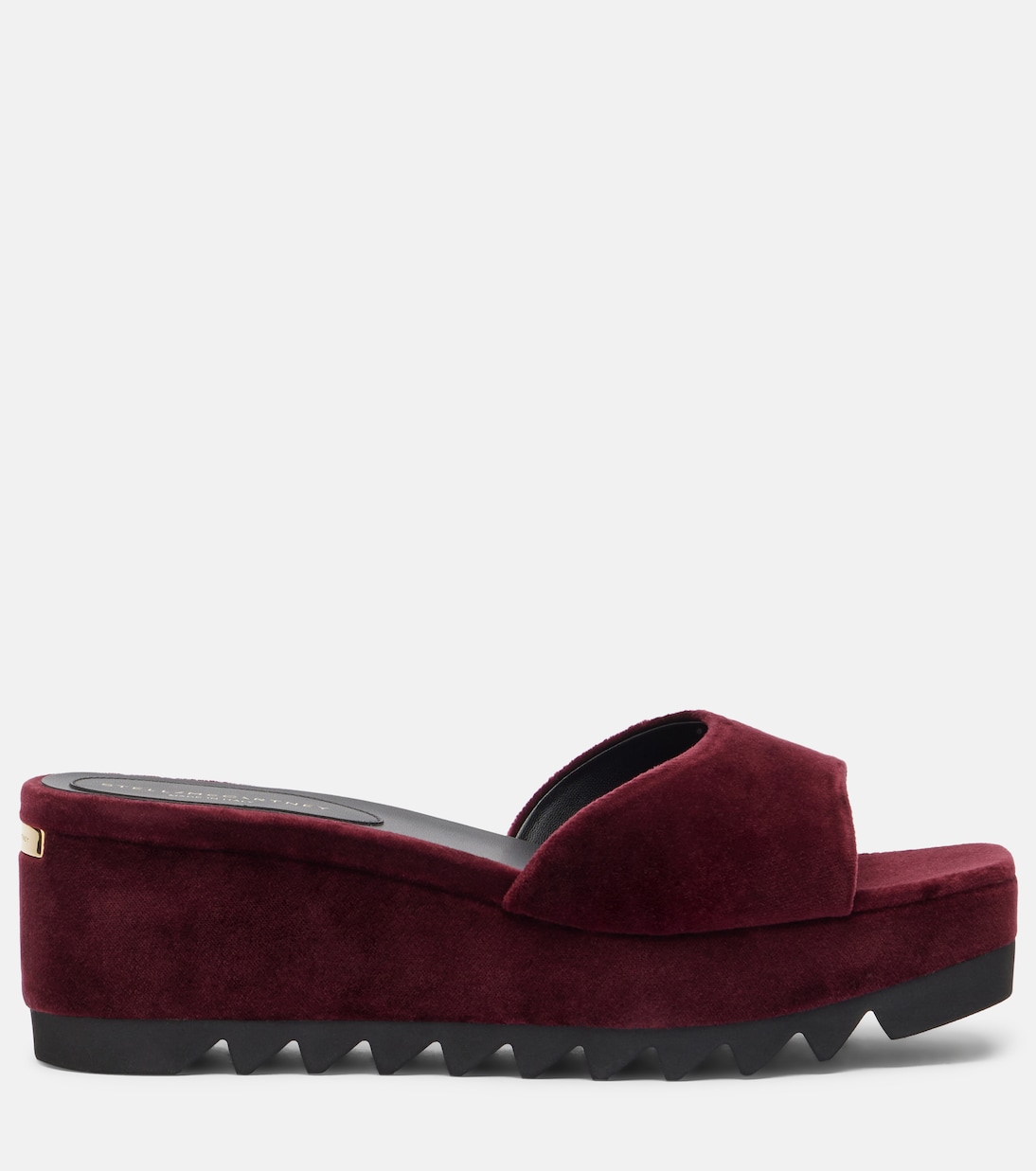 Sneak Elyse velvet wedge mules | Stella McCartney