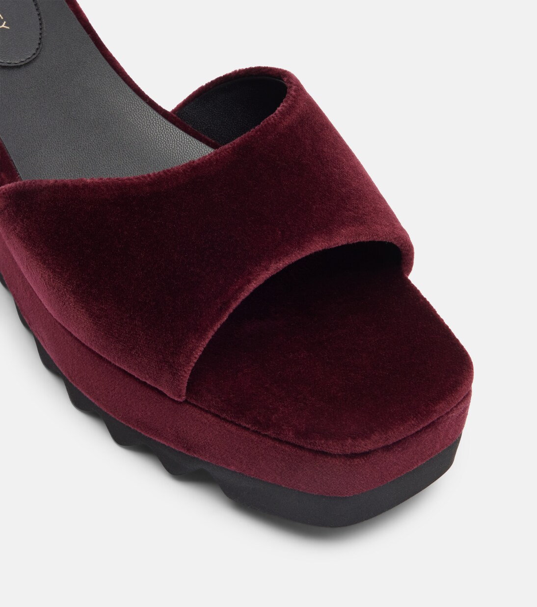 Sneak Elyse velvet wedge mules | Stella McCartney