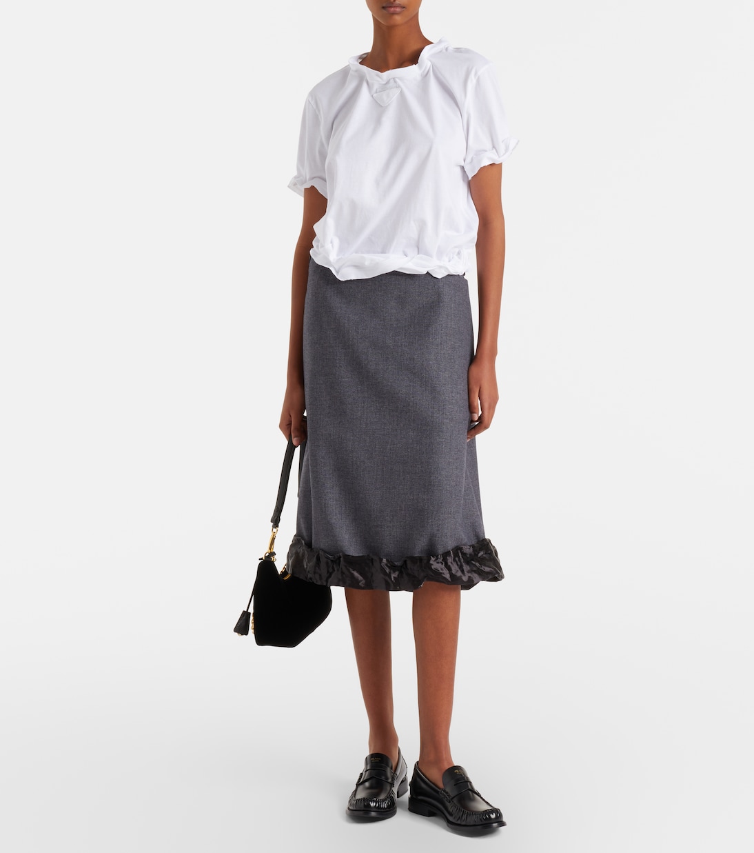 Prada Re-Edition Mini velvet shoulder bag | Prada