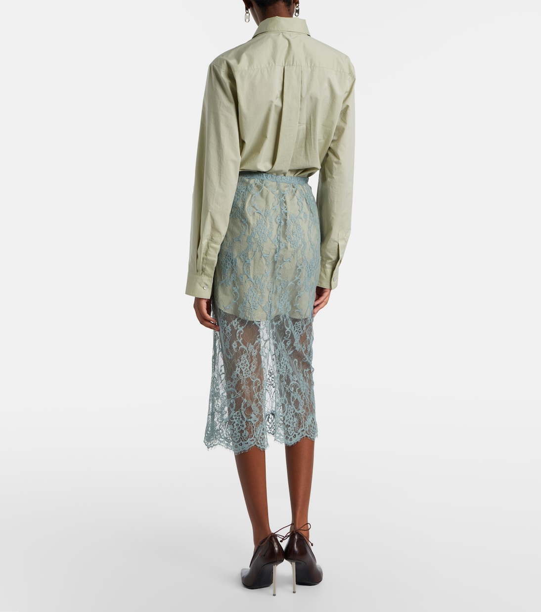 Lace-trimmed shirt dress | Acne Studios