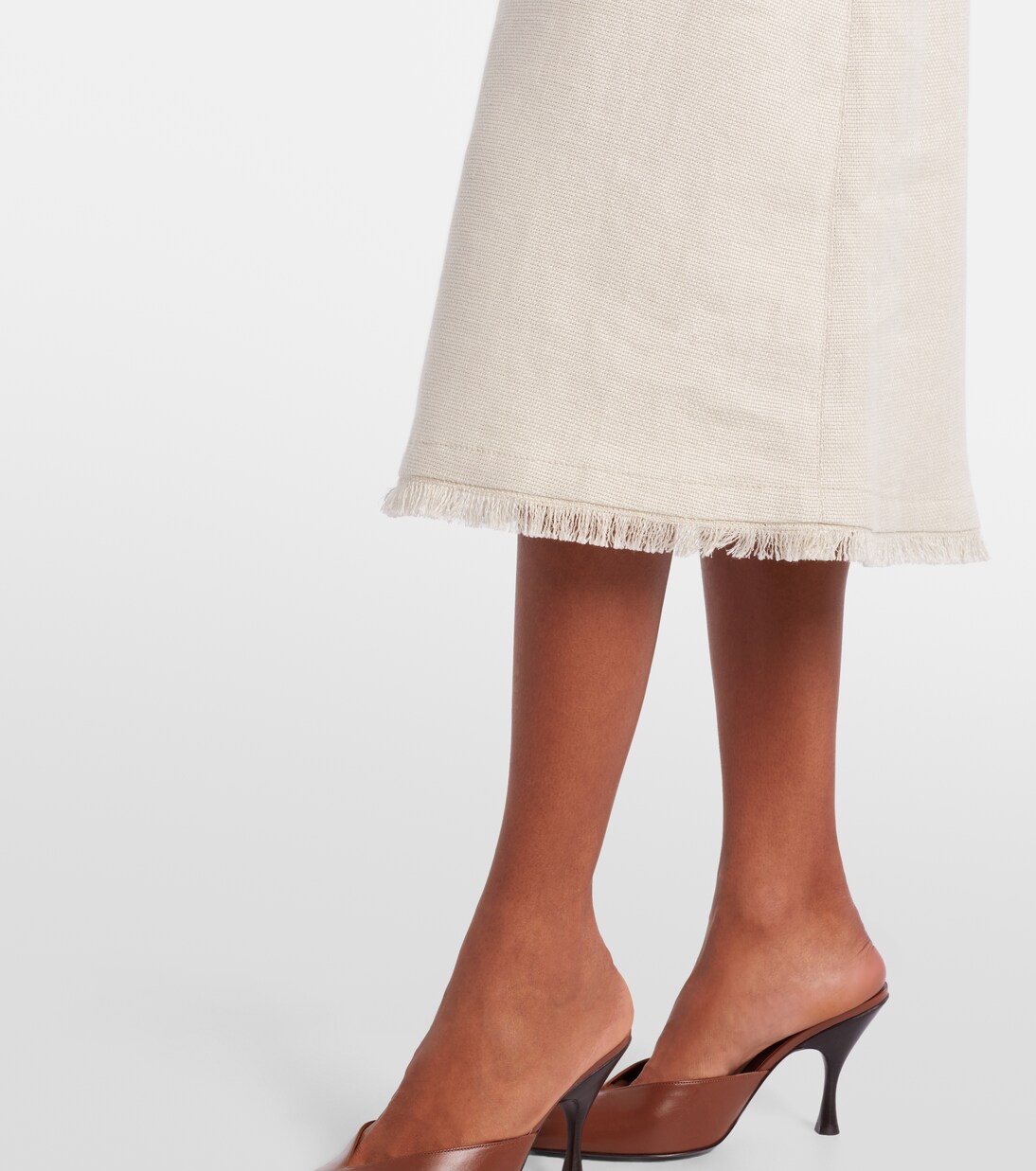 Fiocchi linen and cotton midi skirt | 'S Max Mara