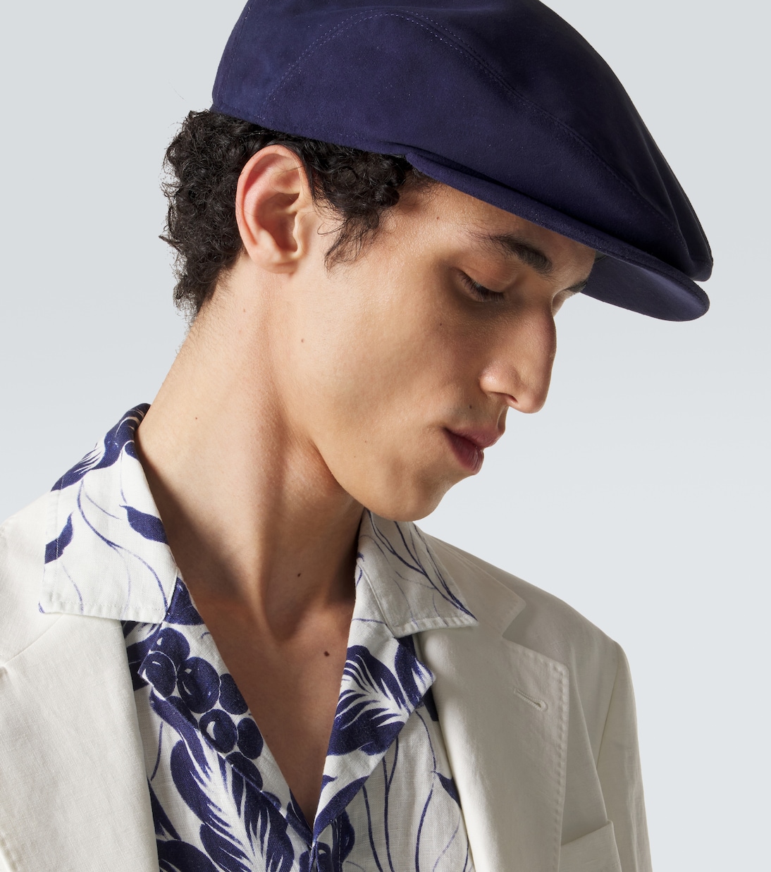 Suede newsboy cap | Borsalino