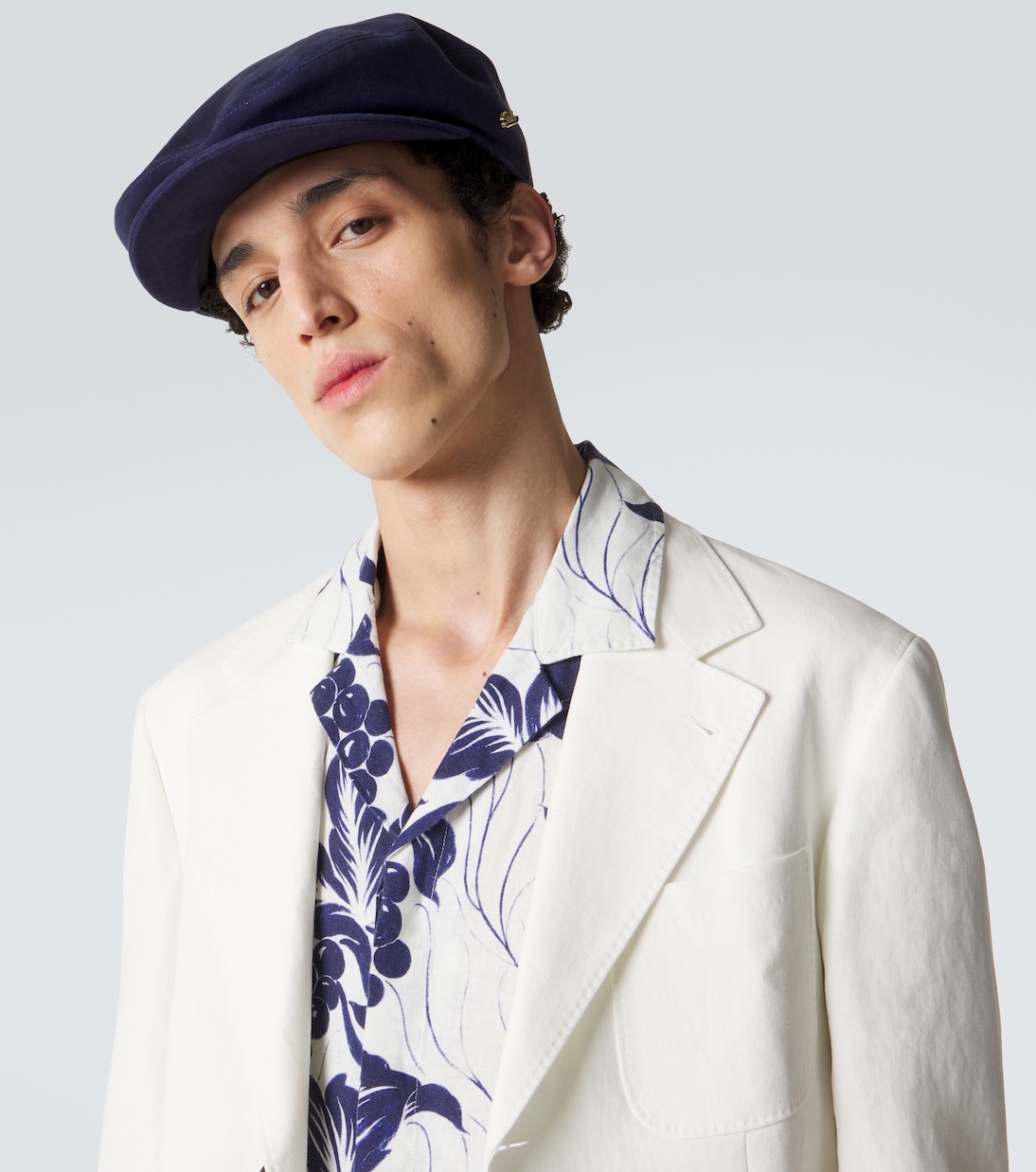 Suede newsboy cap | Borsalino