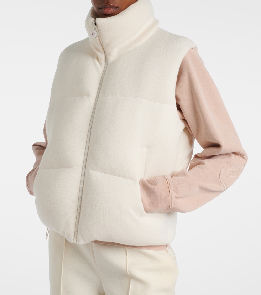 Wool and cashmere down vest | Perfect Moment
