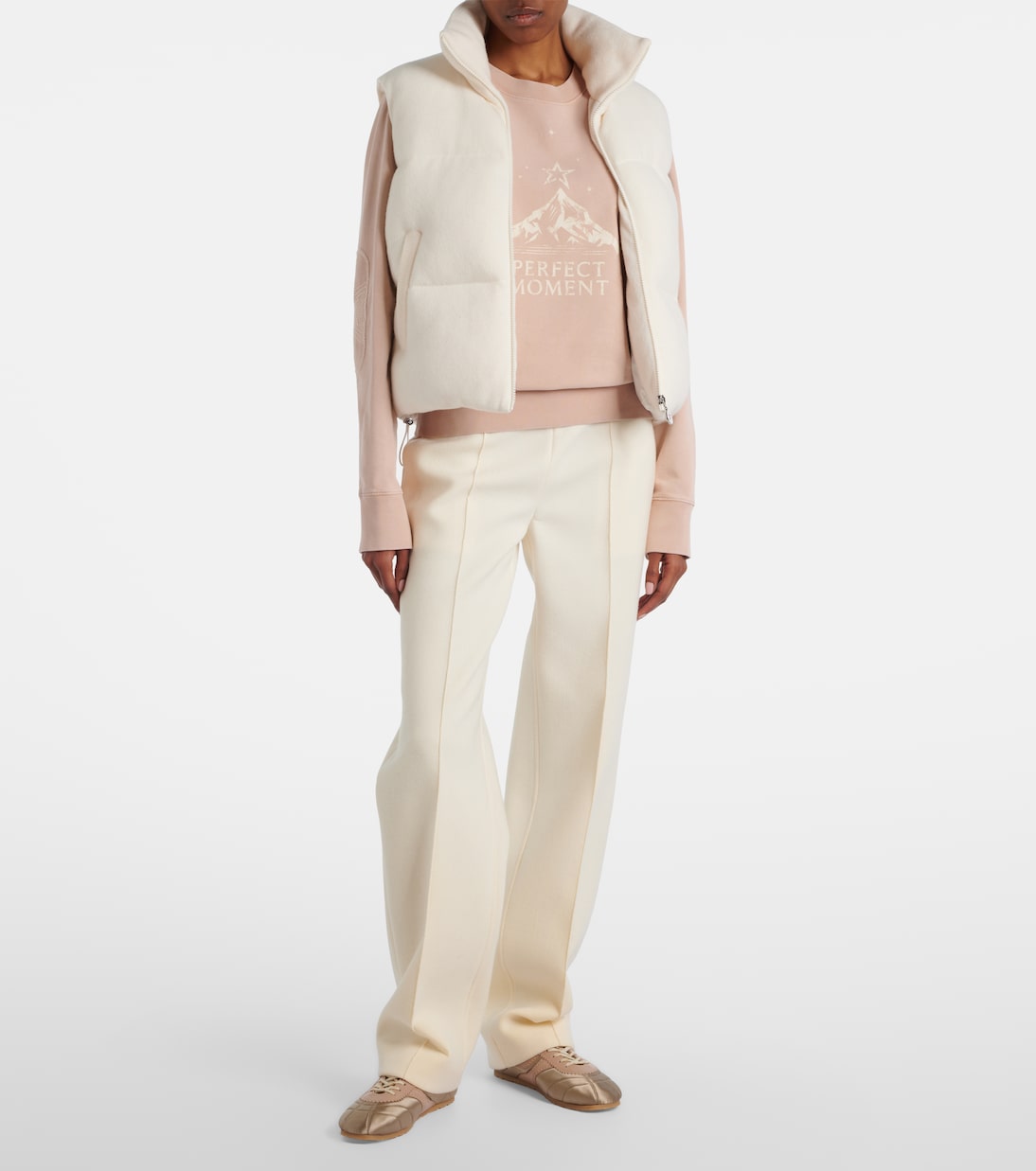 Wool and cashmere down vest | Perfect Moment