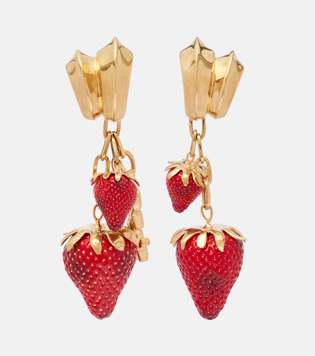 Cassandre embellished drop earrings | Saint Laurent