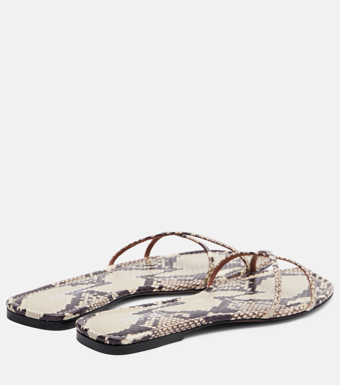 Biarritz snake-effect leather sandals | Paris Texas