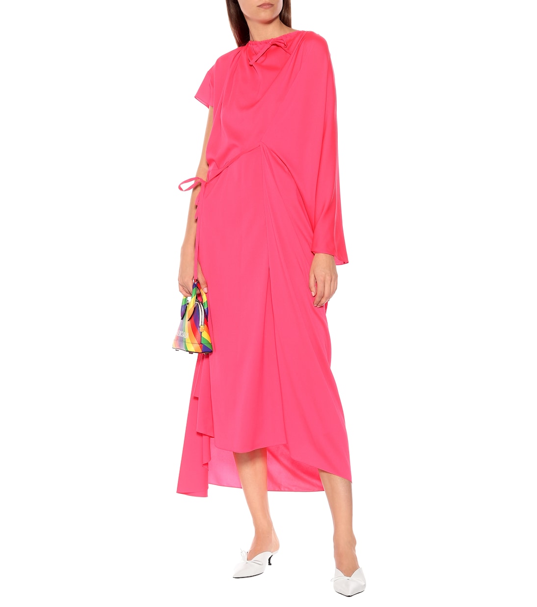Robe asymétrique en crêpe | Balenciaga