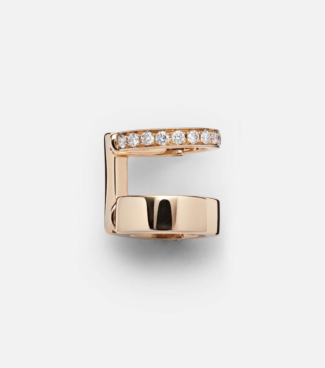 Orecchino stile Berbere in oro rosa 18kt con diamanti, design moderno per giovani trendsetter