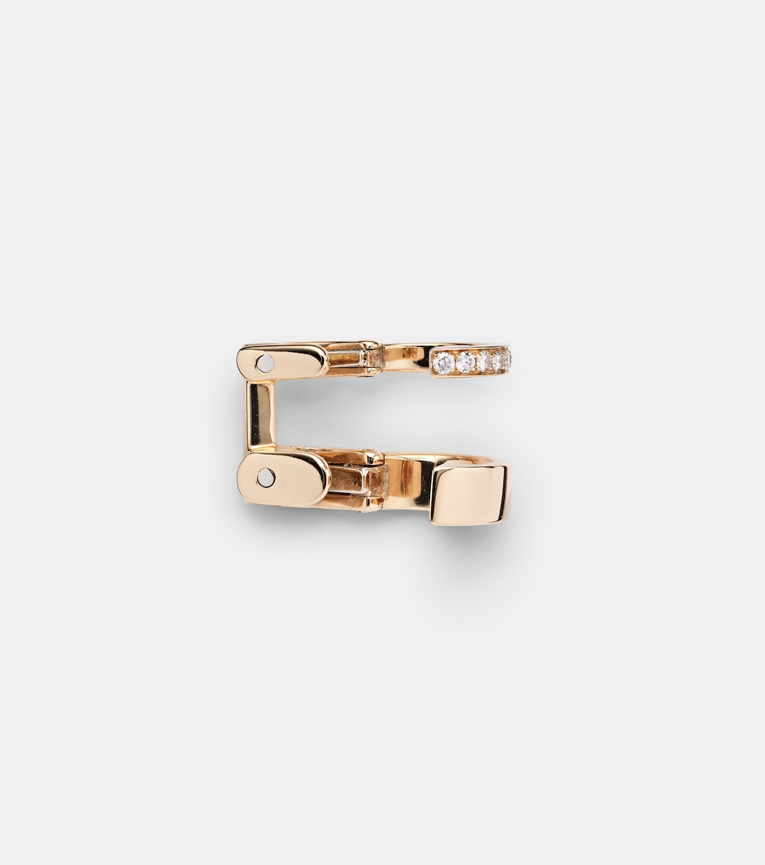 Orecchino stile Berbere in oro rosa 18kt con diamanti, design moderno per giovani trendsetter
