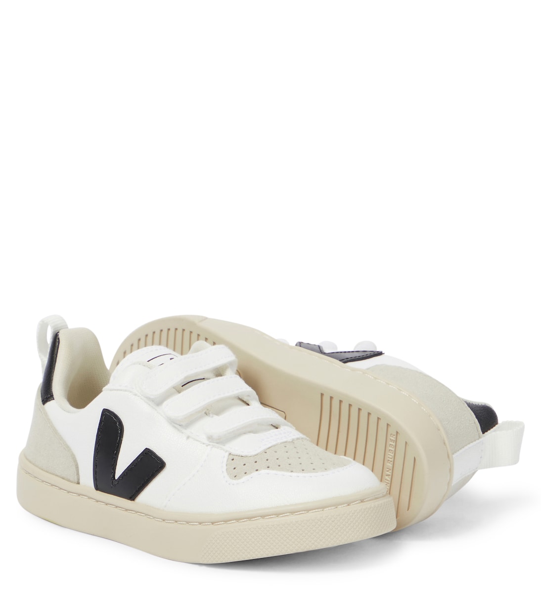 V-10 leather and suede sneakers | Veja Kids