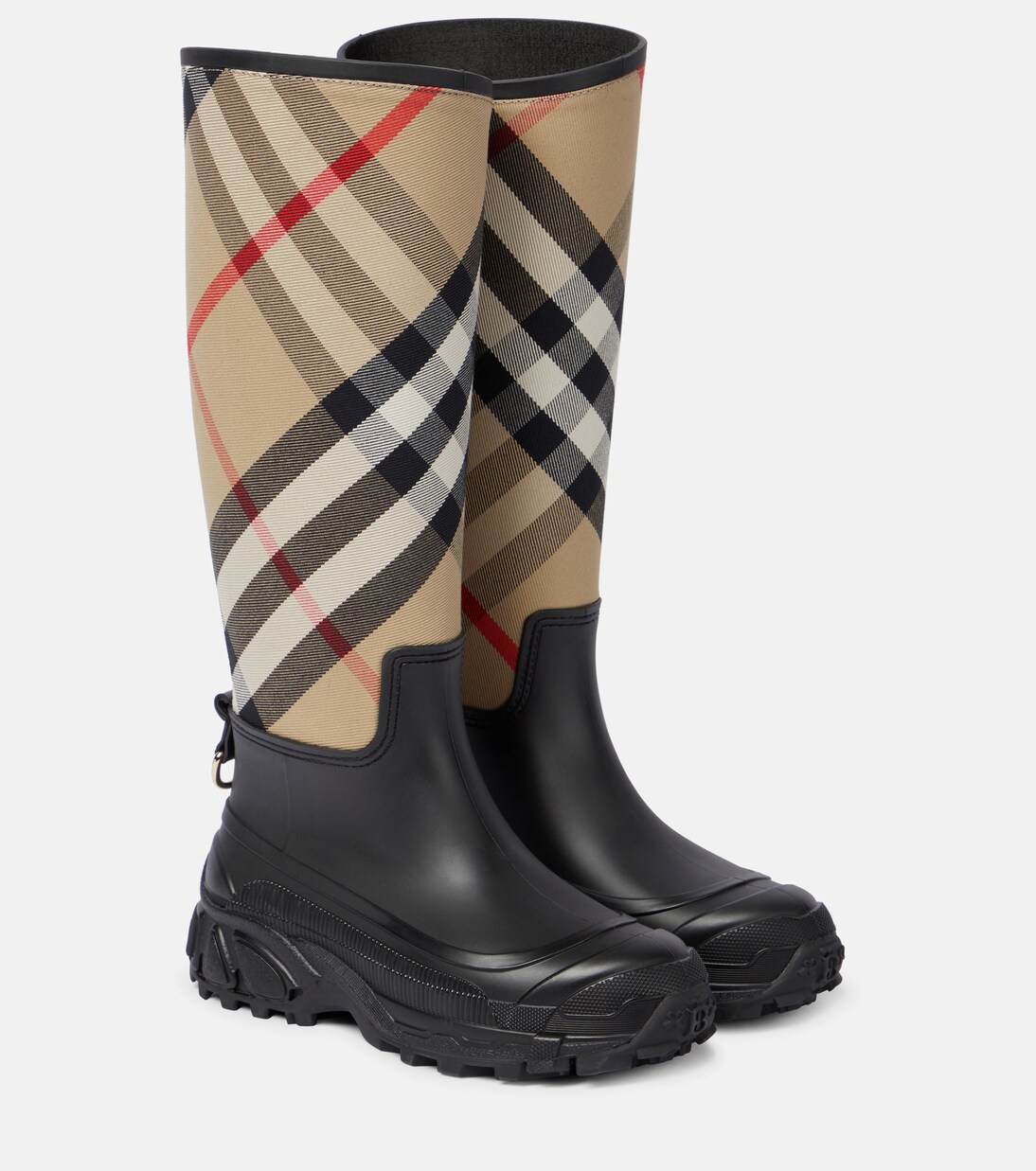 House Check rubber rain boots | Burberry