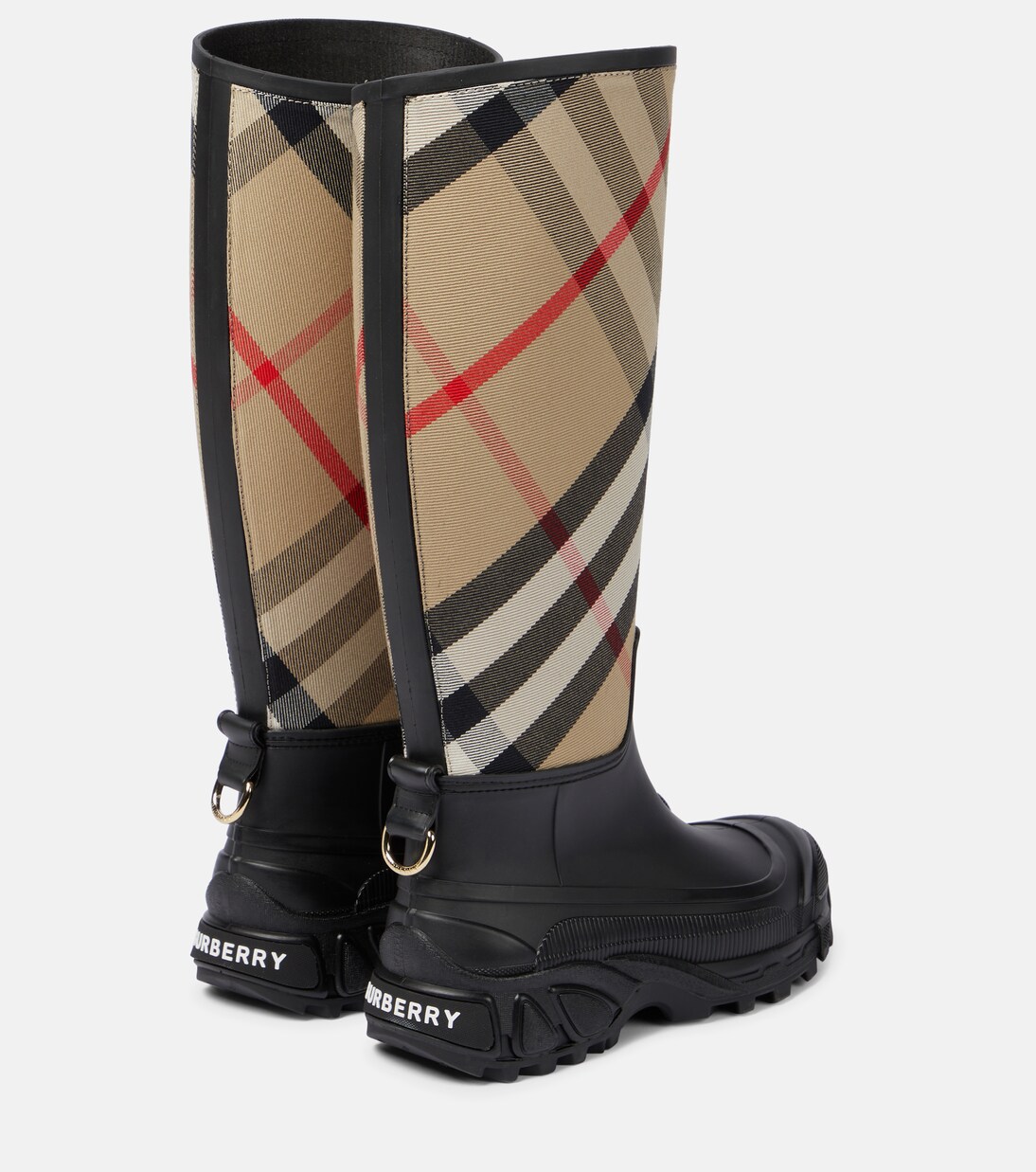 House Check rubber rain boots | Burberry