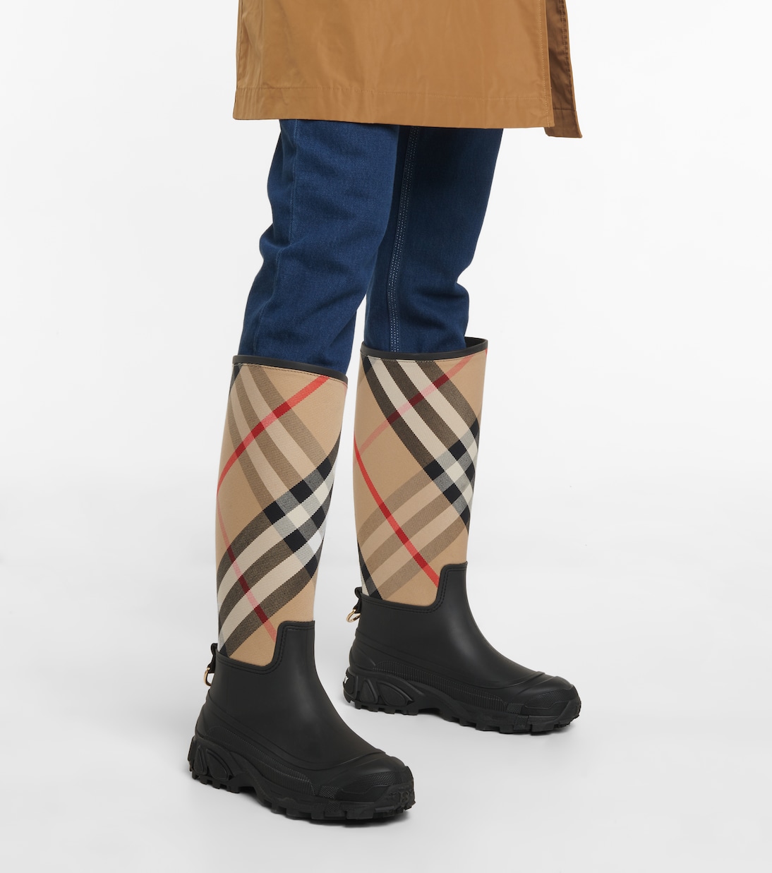 House Check rubber rain boots | Burberry