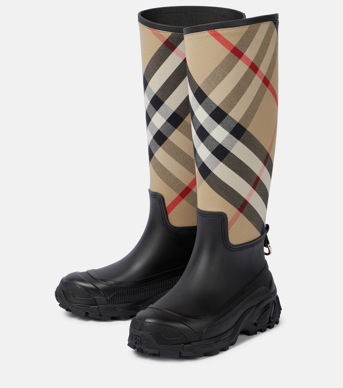 House Check rubber rain boots | Burberry