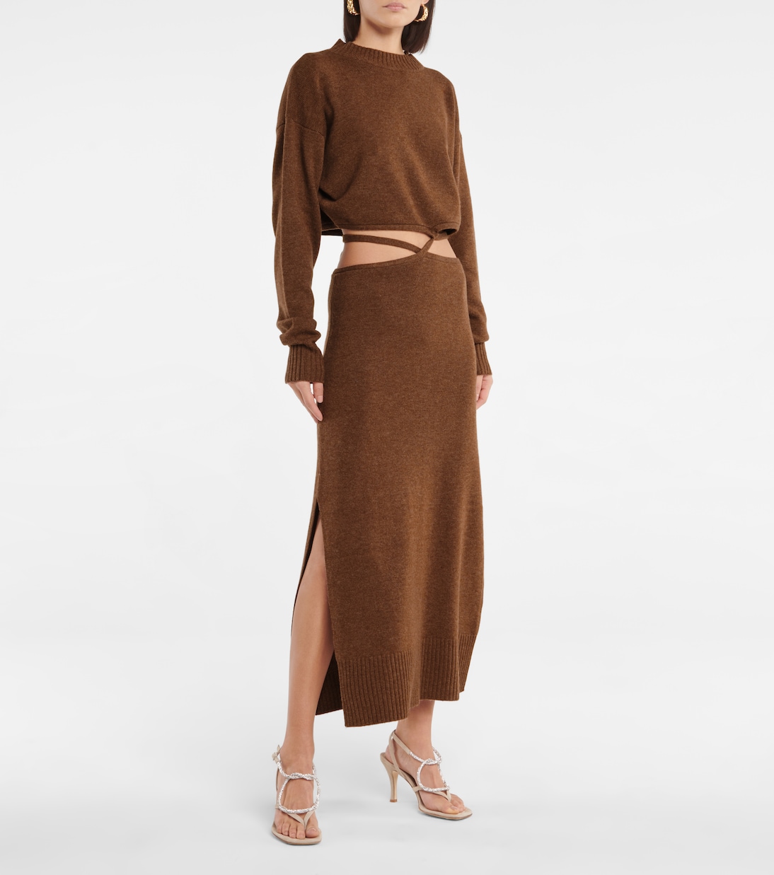 Cutout wool and cashmere maxi dress | Christopher Esber