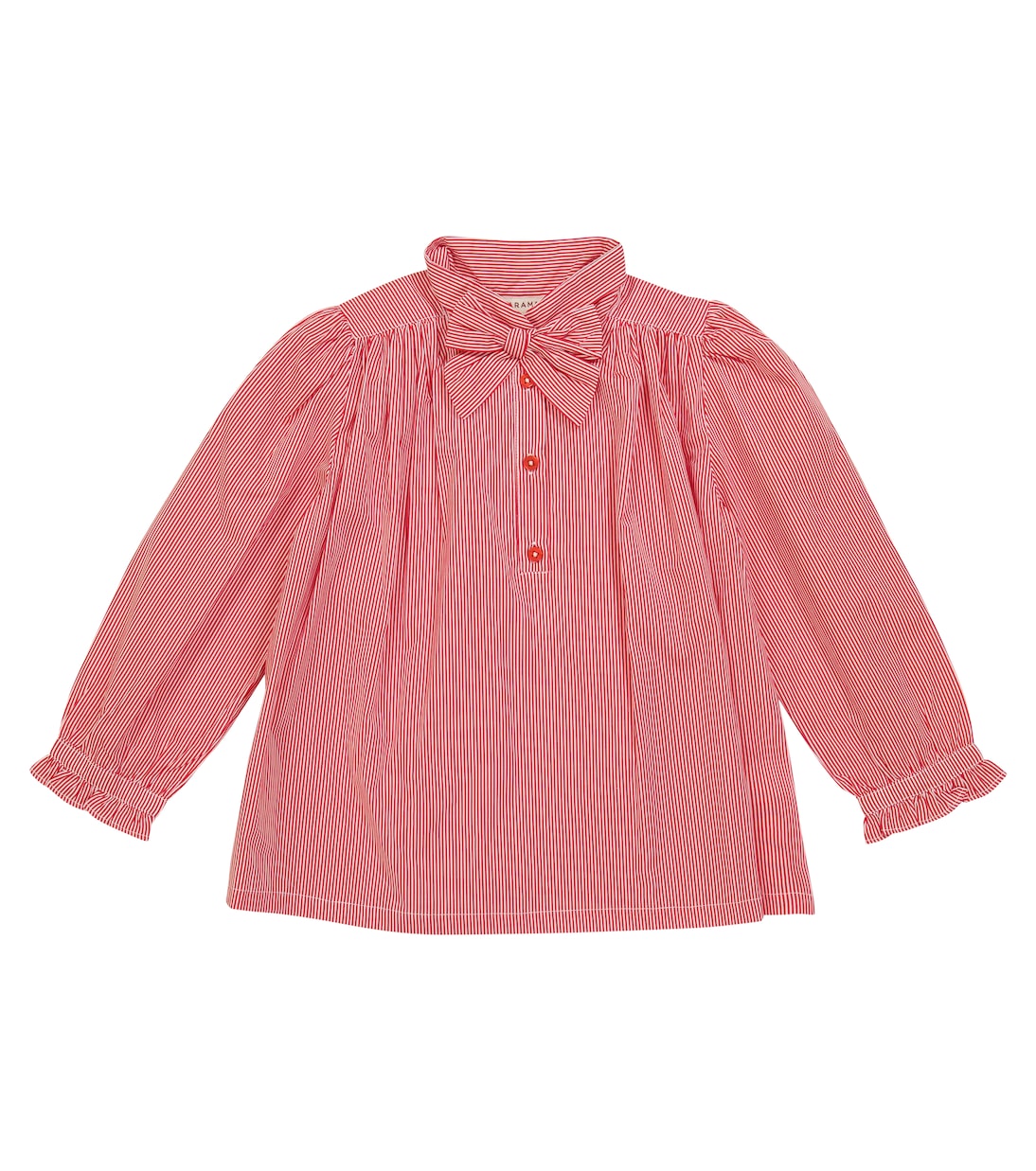 Folsom striped cotton blouse | Caramel