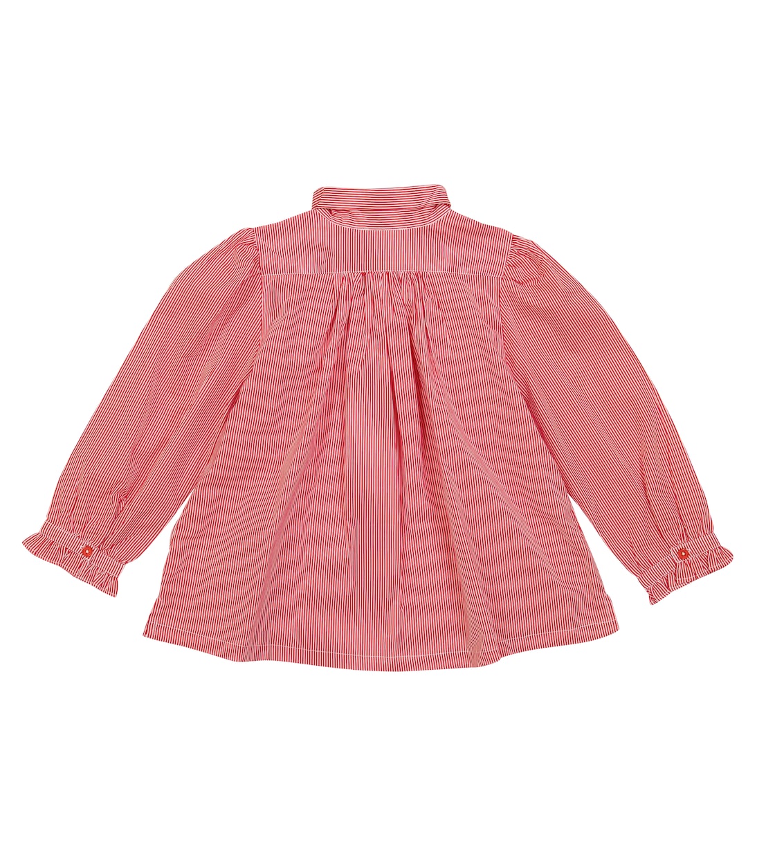 Folsom striped cotton blouse | Caramel