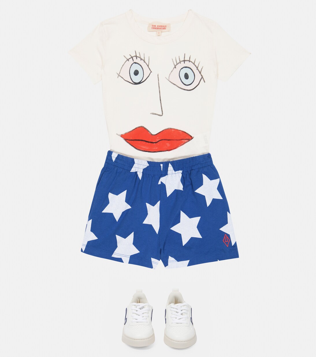 Poodle printed cotton shorts | The Animals Observatory