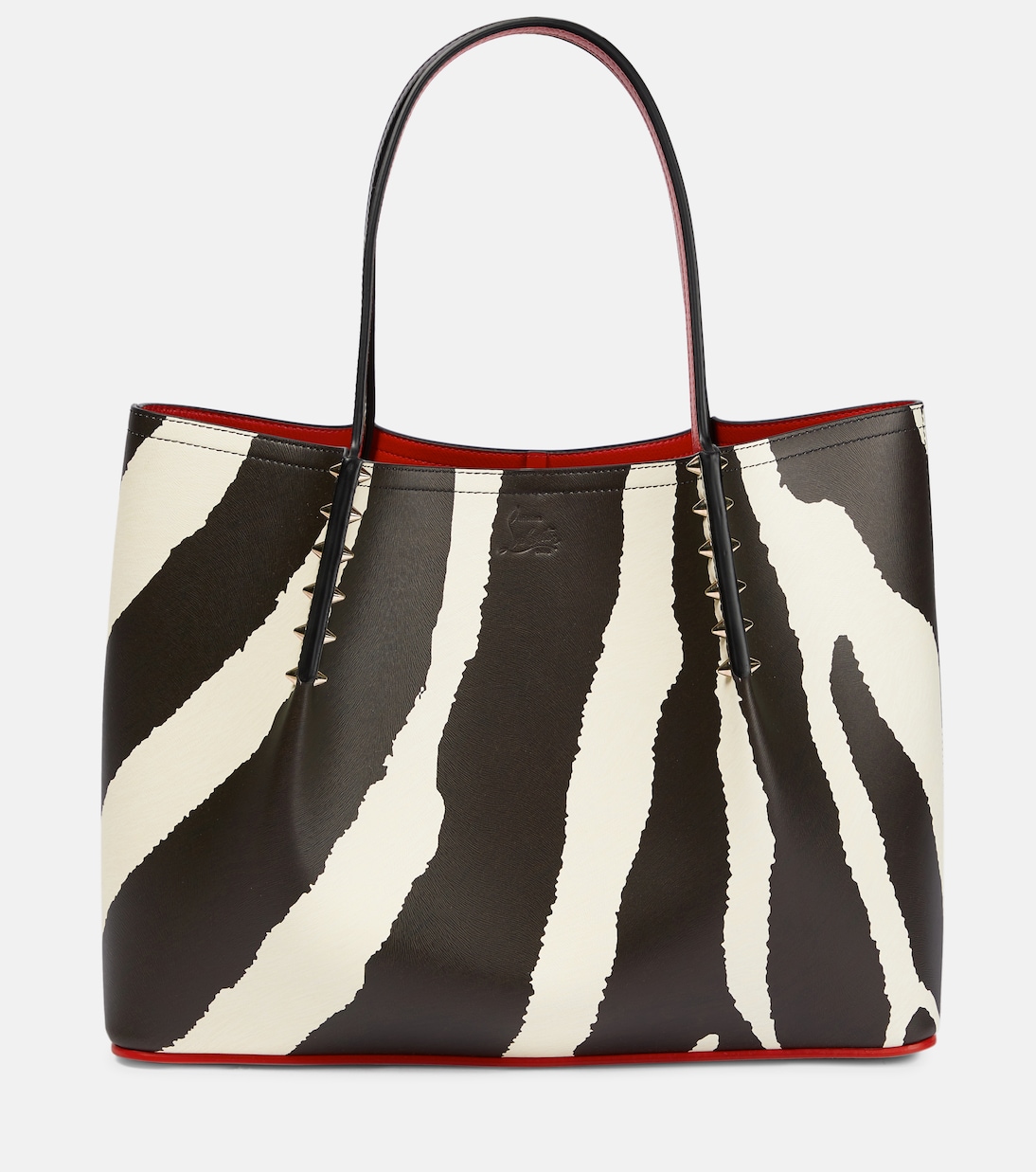Cabarock Small zebra-print leather tote | Christian Louboutin