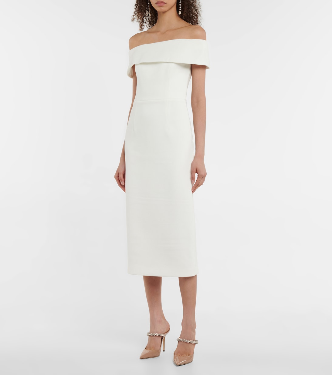 Bridal - Abito midi Amore in crêpe | Rebecca Vallance