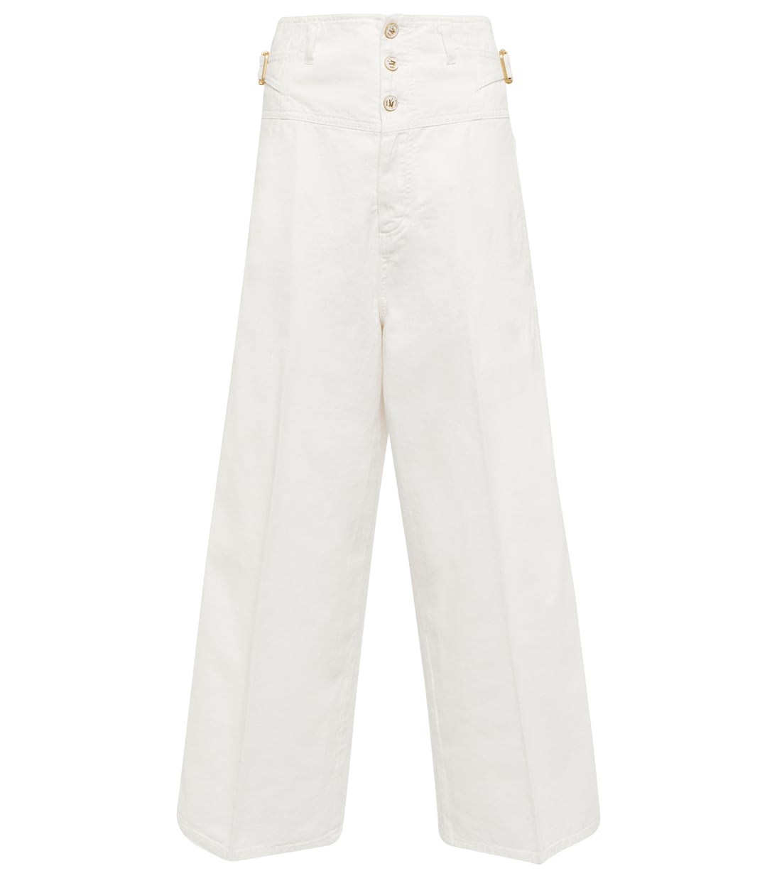 Jeans anchos de tiro alto cropped | Etro