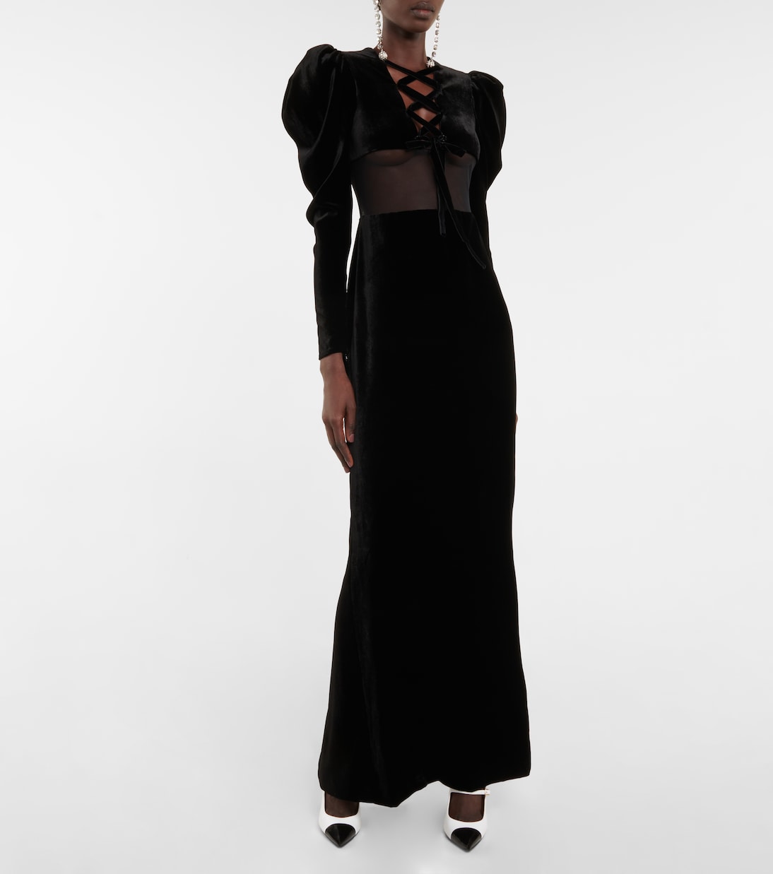 Robe longue en velours | Alessandra Rich