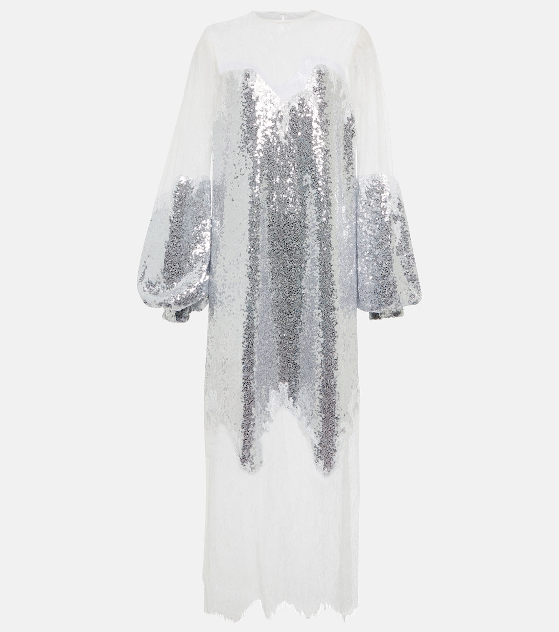 Zahara sequined and lace gown | Costarellos