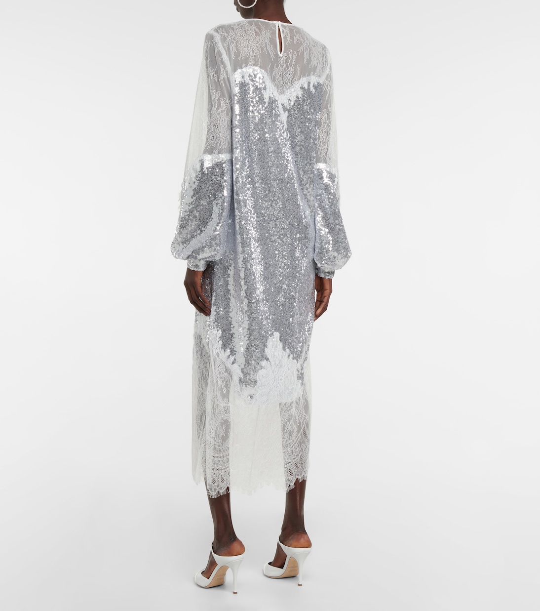 Zahara sequined and lace gown | Costarellos