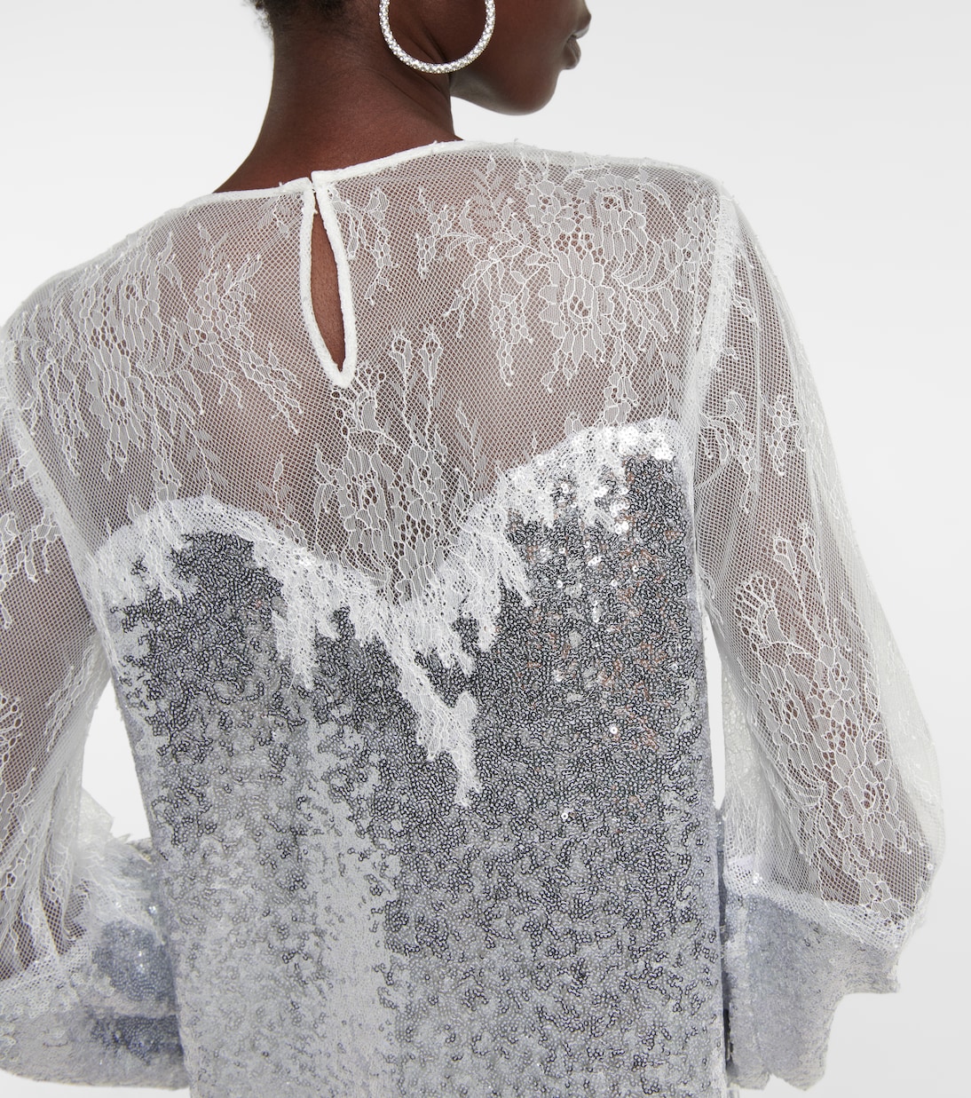 Zahara sequined and lace gown | Costarellos