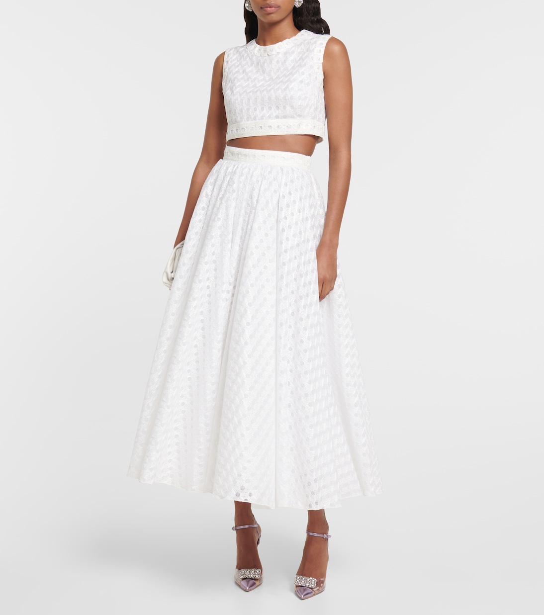 Falda midi de macramé | Giambattista Valli