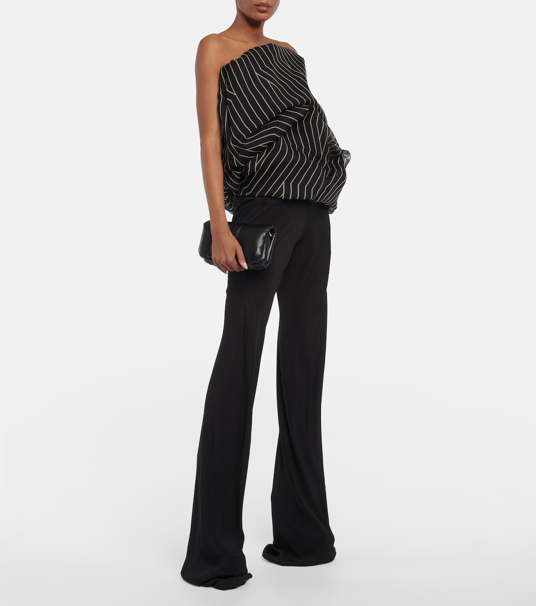 Top bustier rayé en soie | Rick Owens