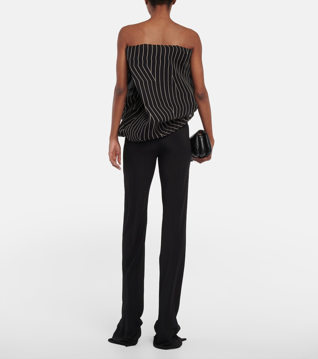 Top bustier rayé en soie | Rick Owens