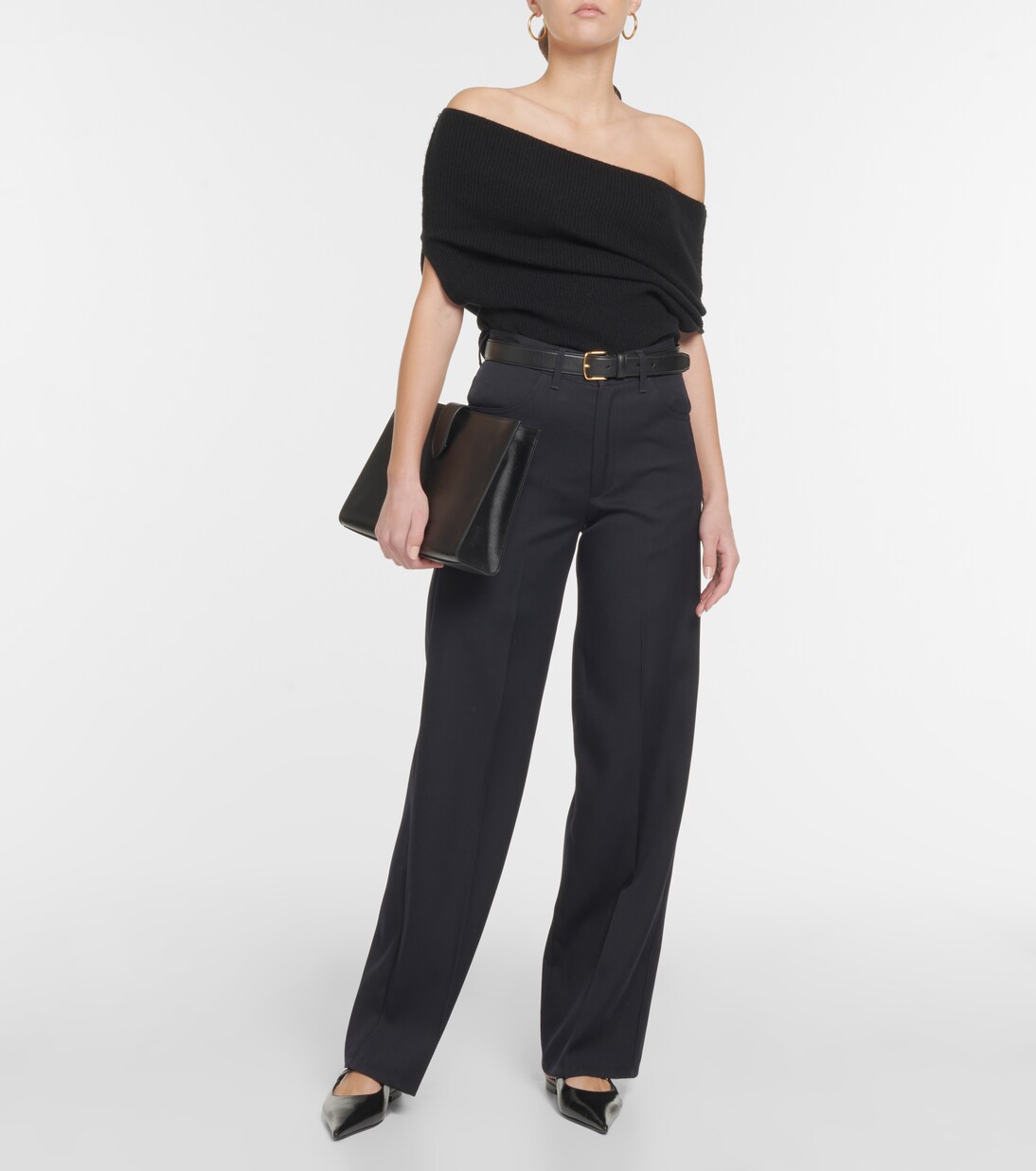 Ribbed-knit off-shoulder top | Toteme