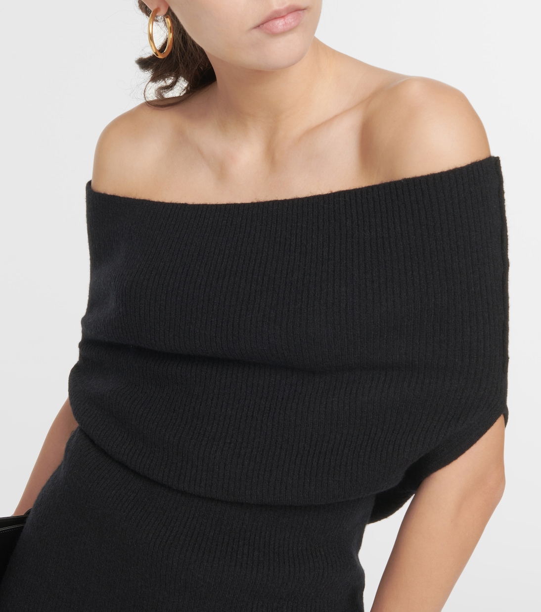 Ribbed-knit off-shoulder top | Toteme