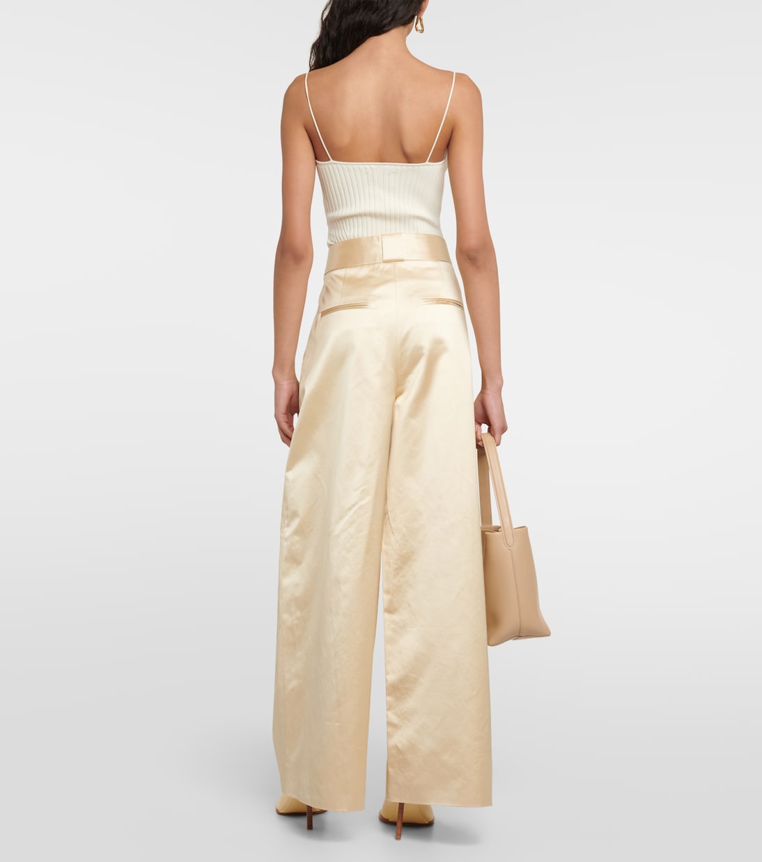 Rico high-rise wide-leg cotton-blend pants | Khaite