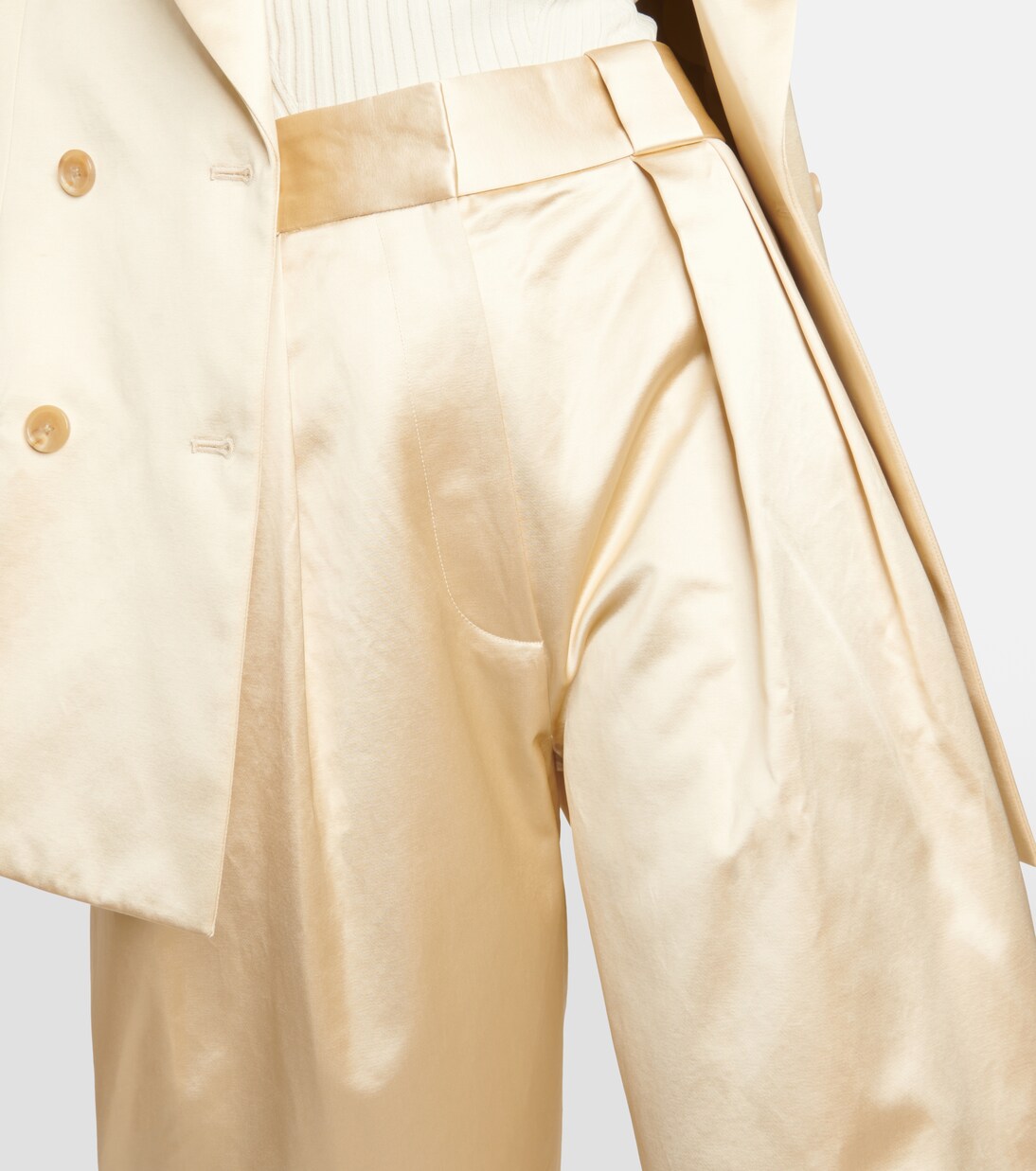 Rico high-rise wide-leg cotton-blend pants | Khaite