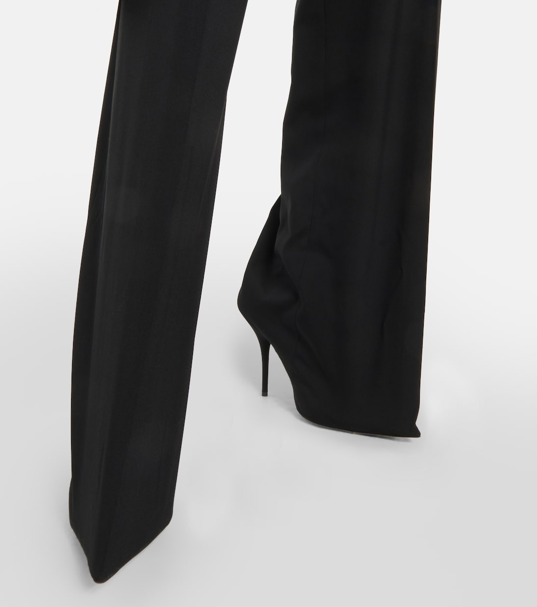 High-rise wool and leather pantashoes | Balenciaga