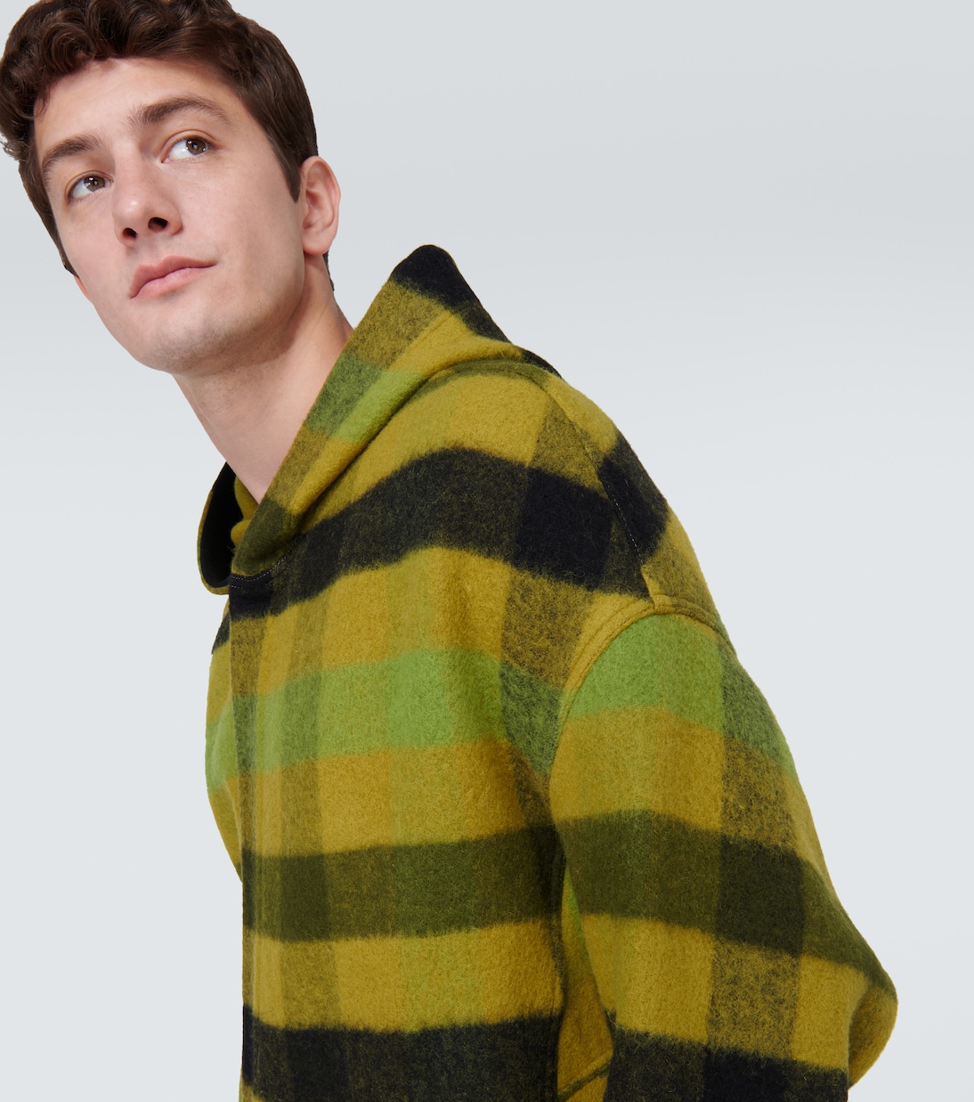 Checked wool coat | Rick Owens
