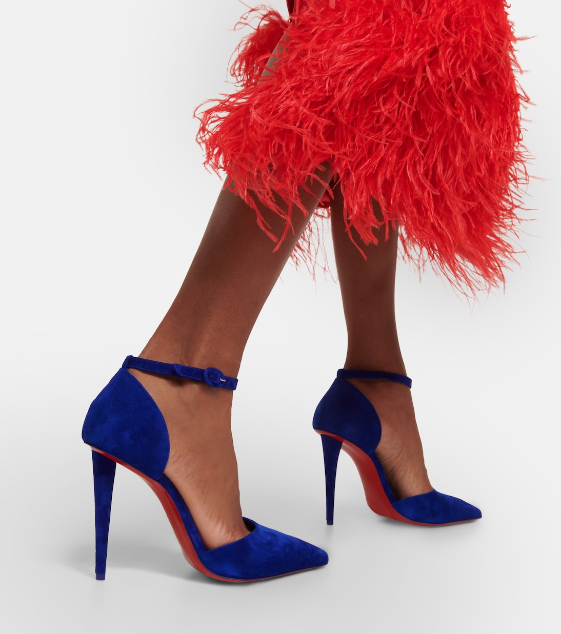 Pumps Astrida Bride 100 in suede | Christian Louboutin