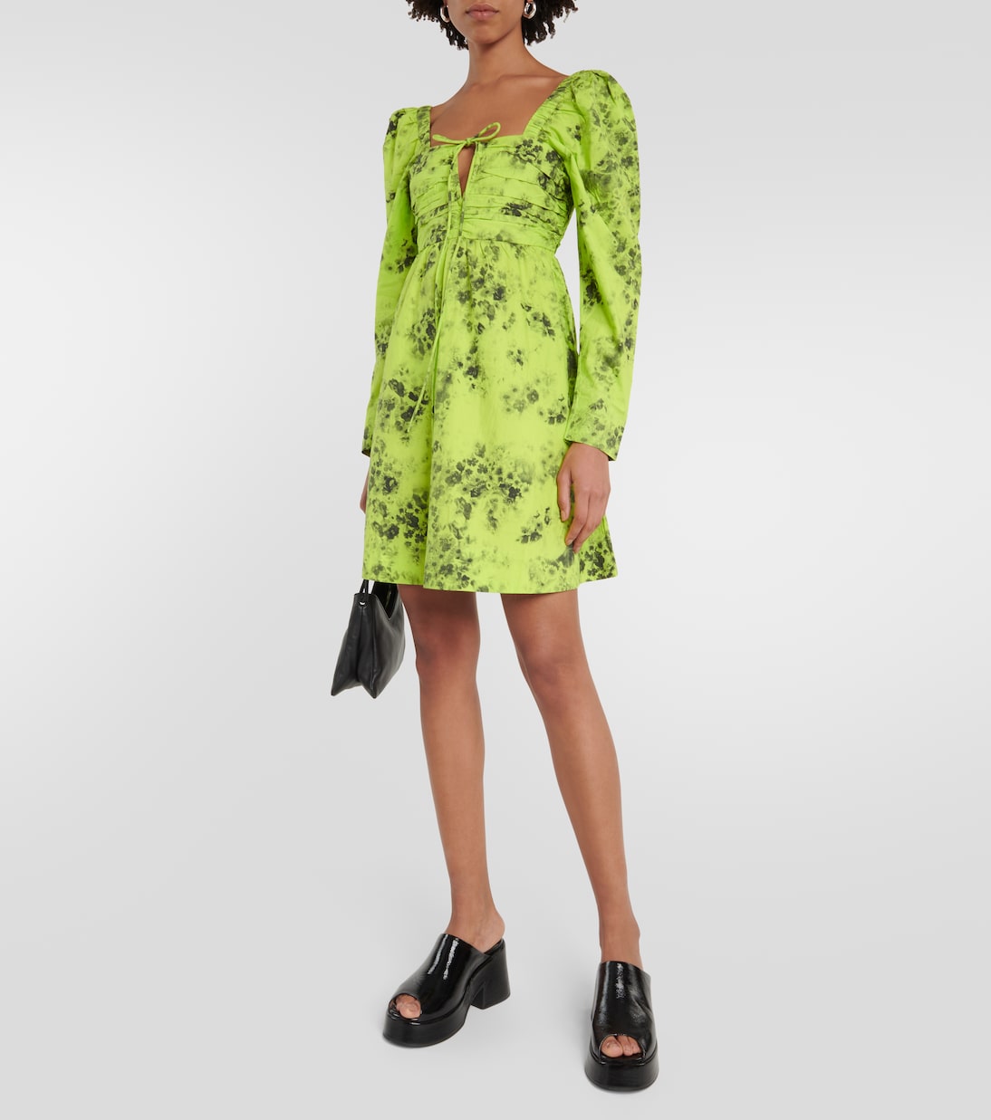 Bedrucktes Minikleid aus Baumwolle | Ganni