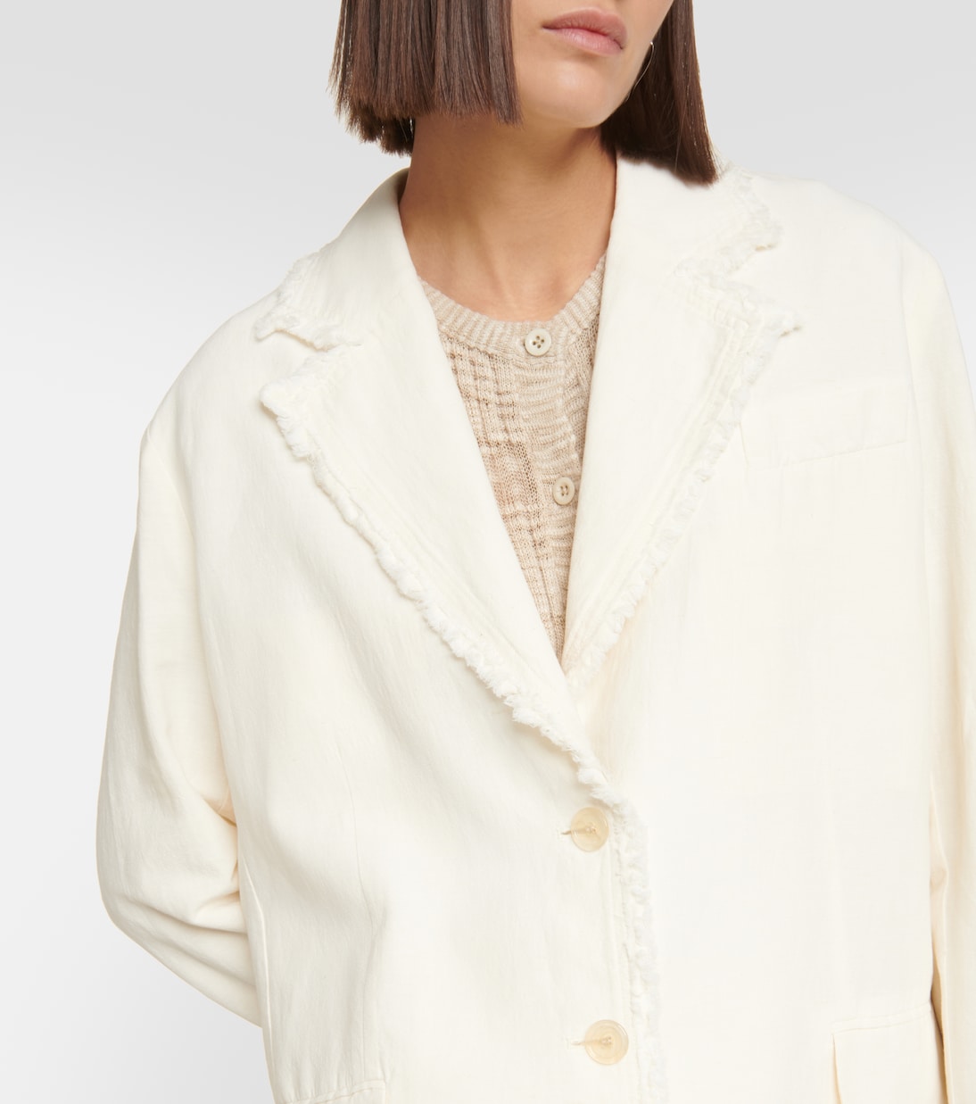 Blazer de algodón y lino | Acne Studios