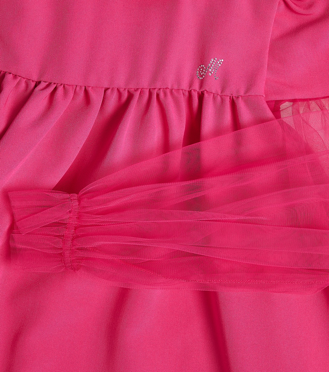 Abito rifinito con tulle | Monnalisa