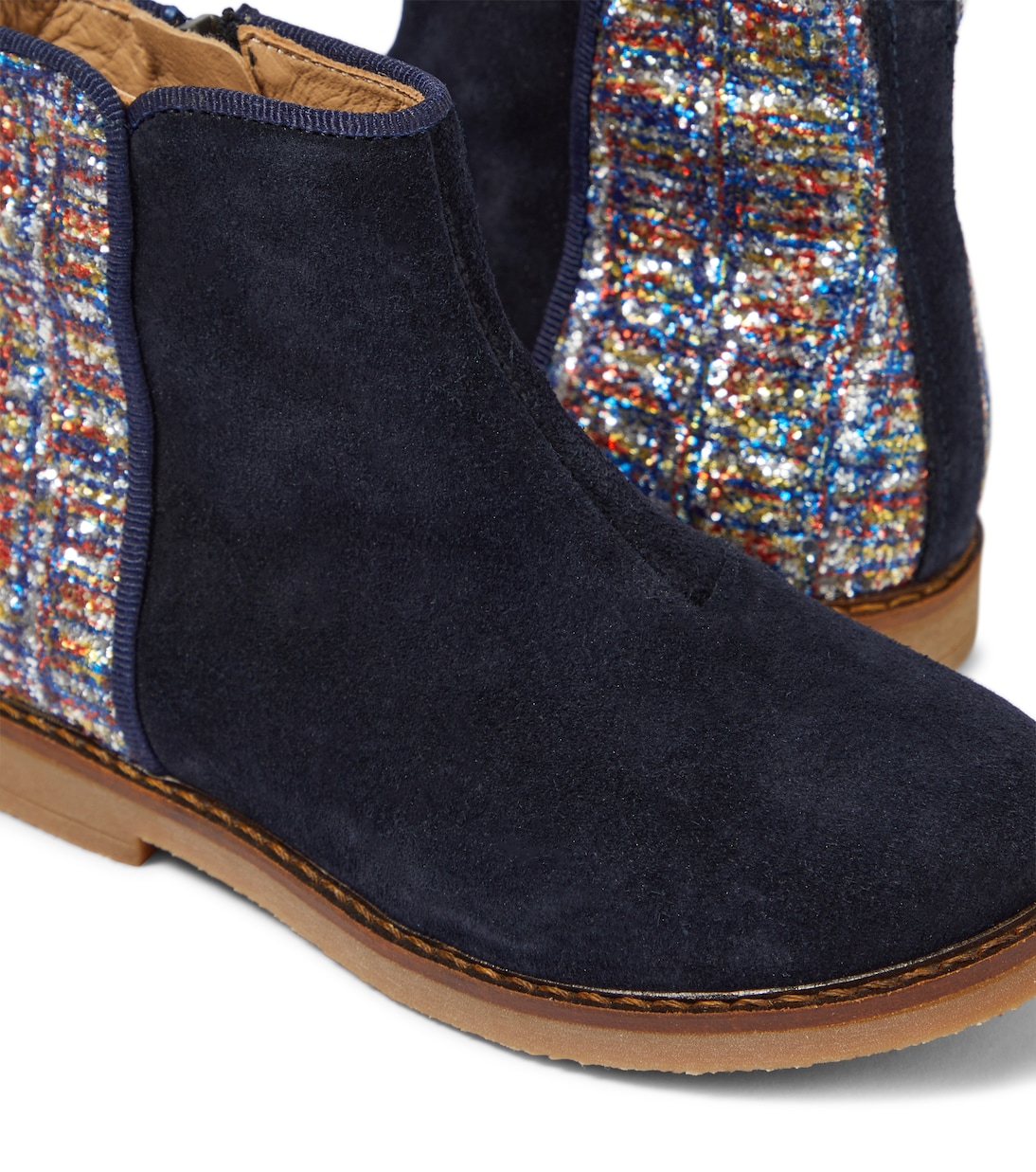 Bottes Trip Back en daim à paillettes | Pom d'Api