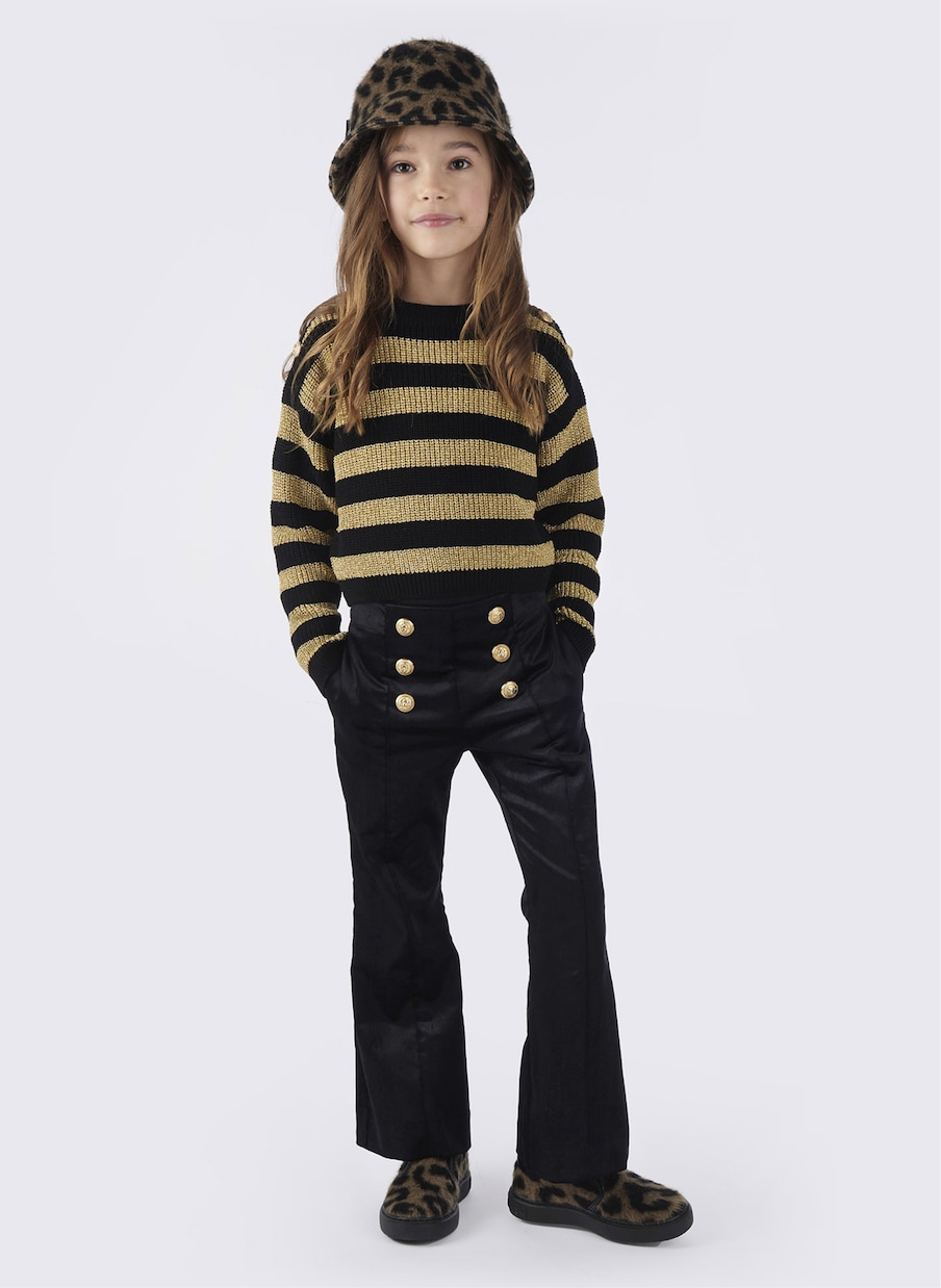 Pantalones flared de algodón | Balmain Kids
