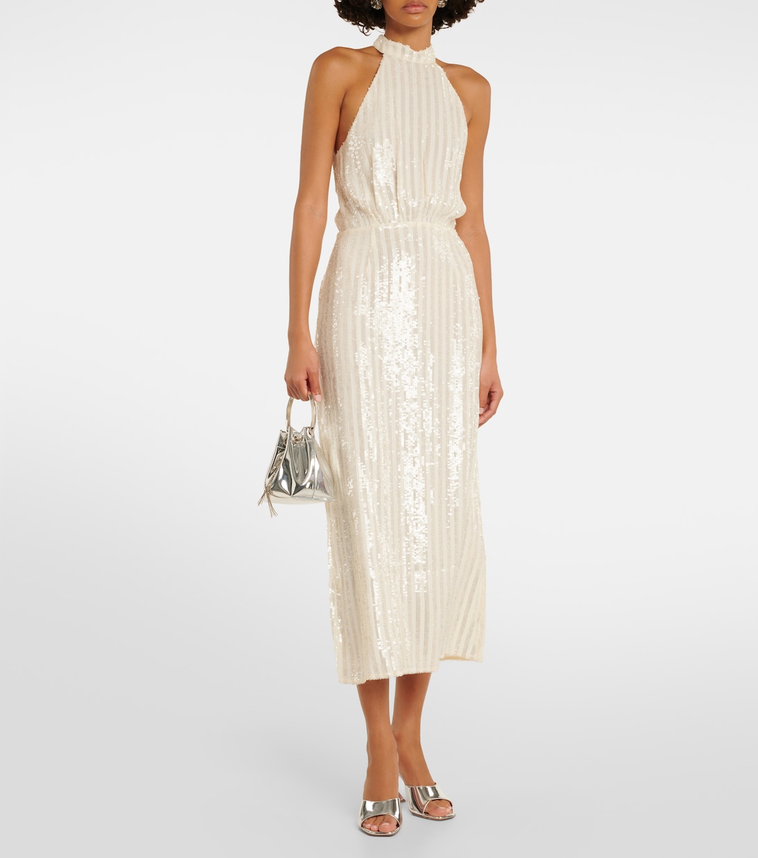 Bridal Vivienne sequined midi dress | Rixo