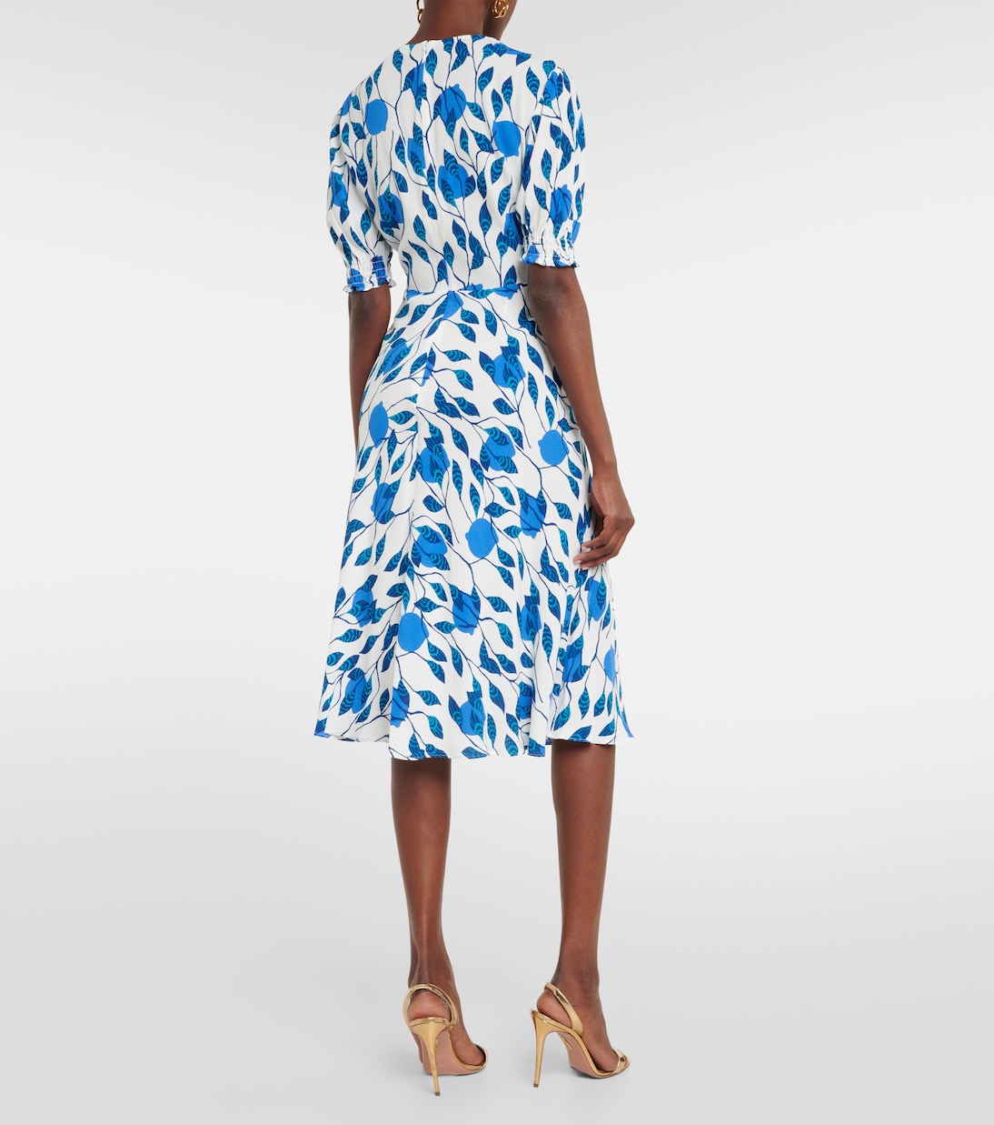 Jemma printed crêpe midi dress | Diane von Furstenberg