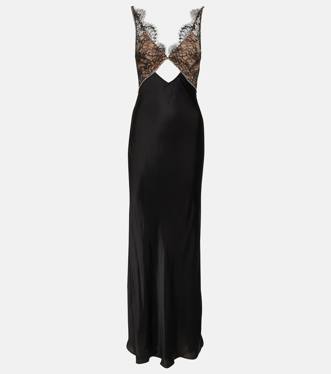Lace and satin gown | Self-Portrait