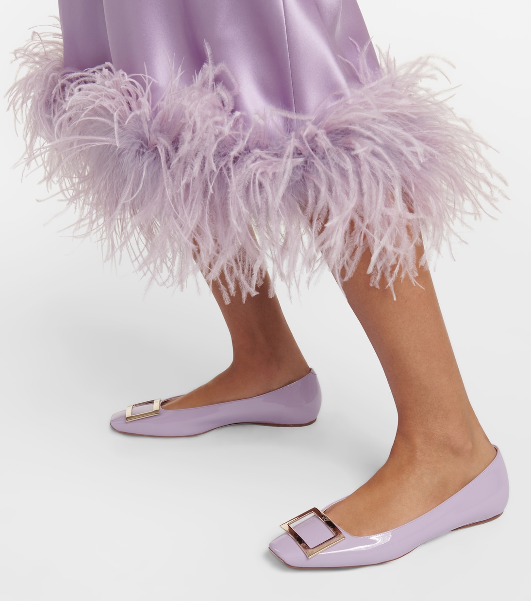 Ballerinas Quadrata Trompette aus Lackleder | Roger Vivier