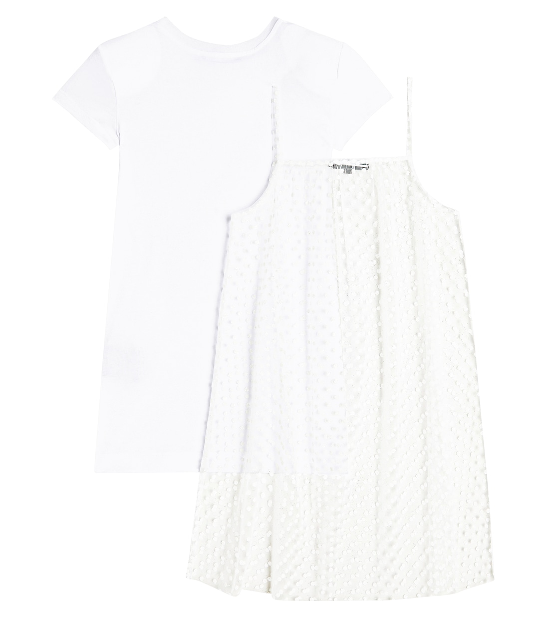 Abito in jersey di cotone a pois | Balmain Kids